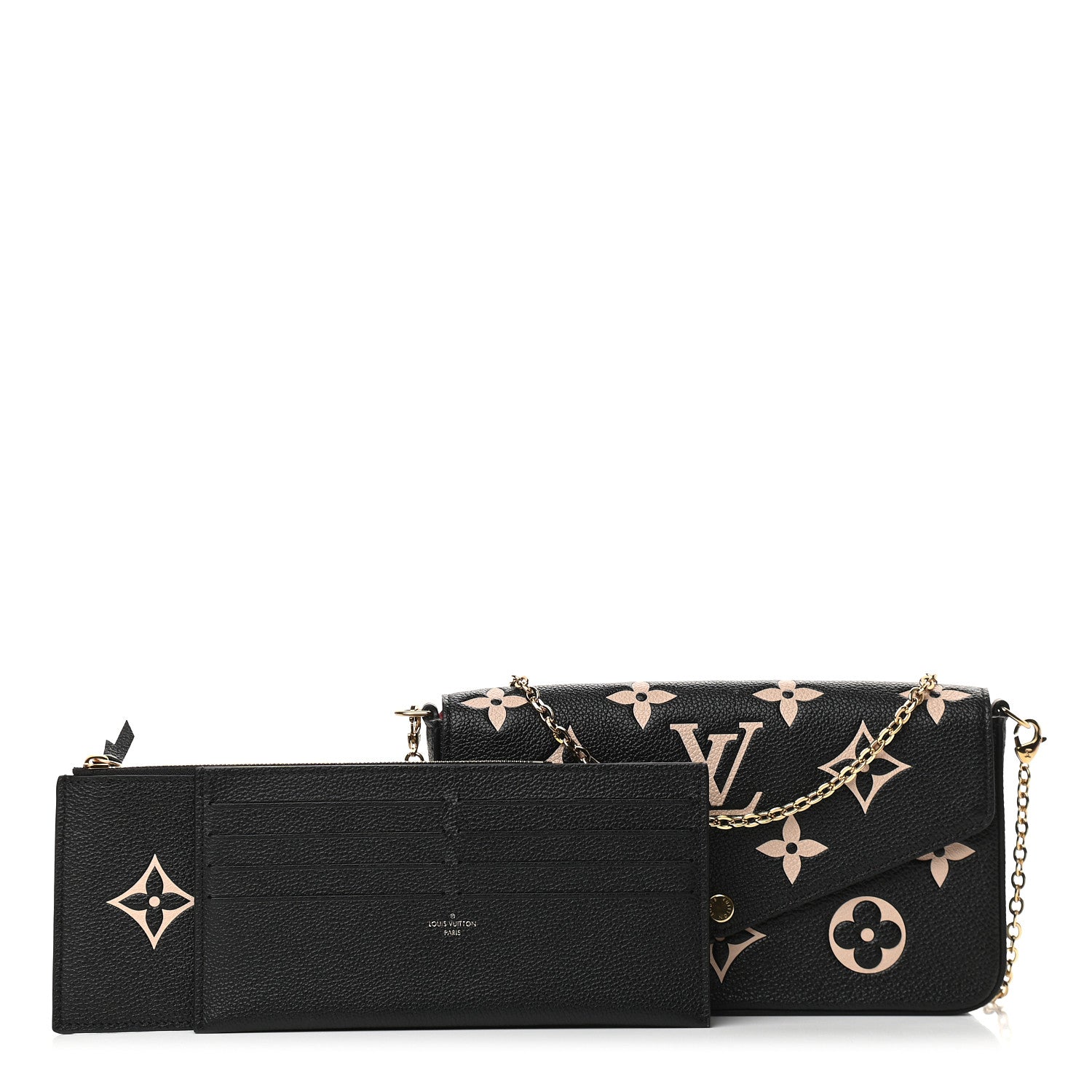 Louis Vuitton Empreinte Monogram Giant Felicie Pochette Black Beige 3 of 9