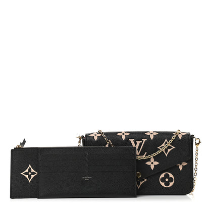 Louis Vuitton Empreinte Monogram Giant Felicie Pochette Black Beige 3 of 9