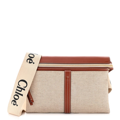 Chloe Cotton Calfskin Woody Belt Bag Beige Brown 1 of 11