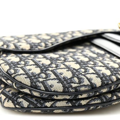 Christian Dior Oblique Saddle Bag Blue 9 of 10