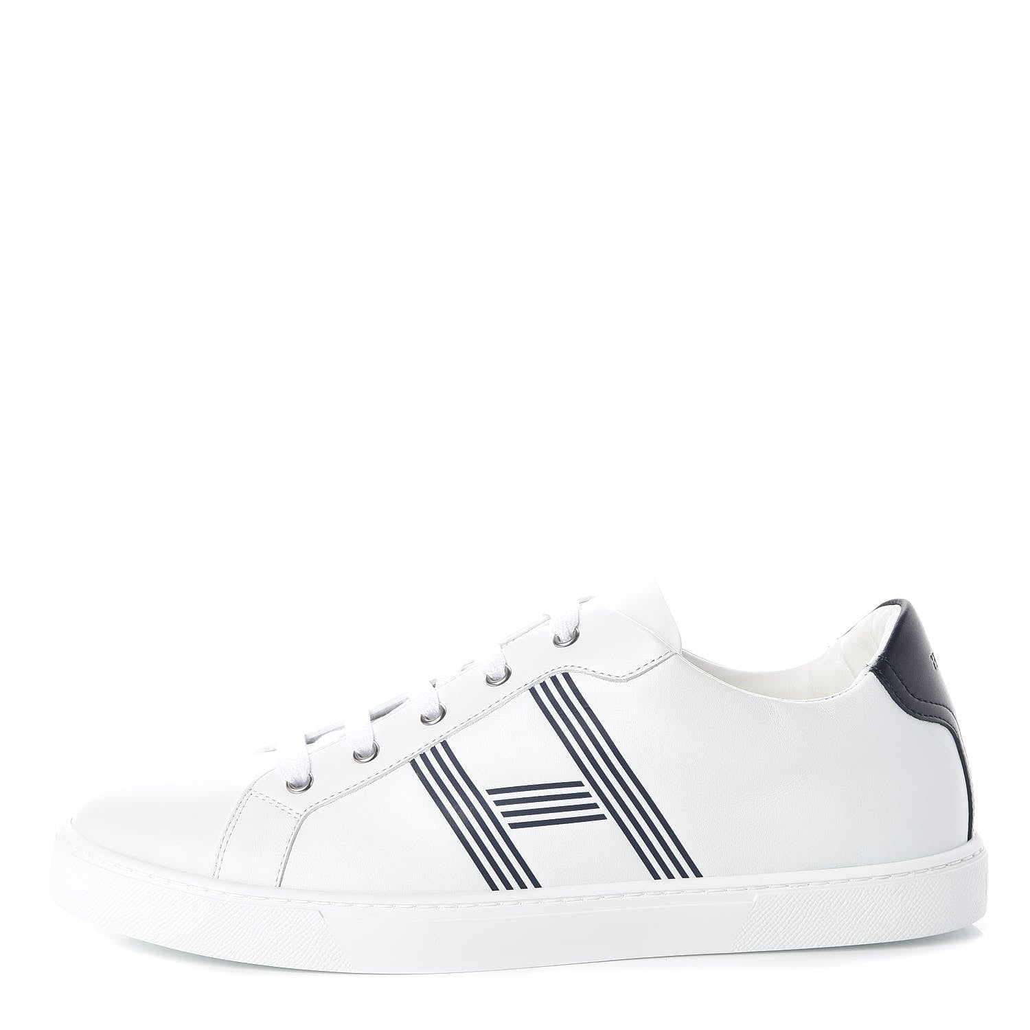 Hermes Calfskin Mens Avantage Sneakers 45 White Marine 1 of 7
