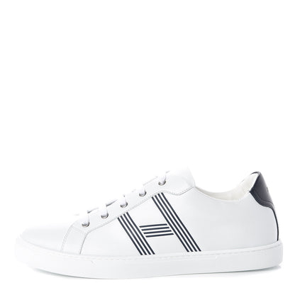 Hermes Calfskin Mens Avantage Sneakers 45 White Marine 1 of 7