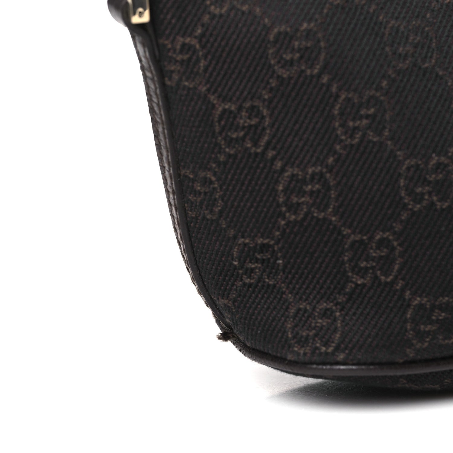 Gucci Denim Monogram Boat Pochette Dark Brown 11 of 13