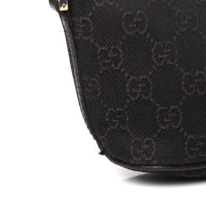 Gucci Denim Monogram Boat Pochette Dark Brown 11 of 13