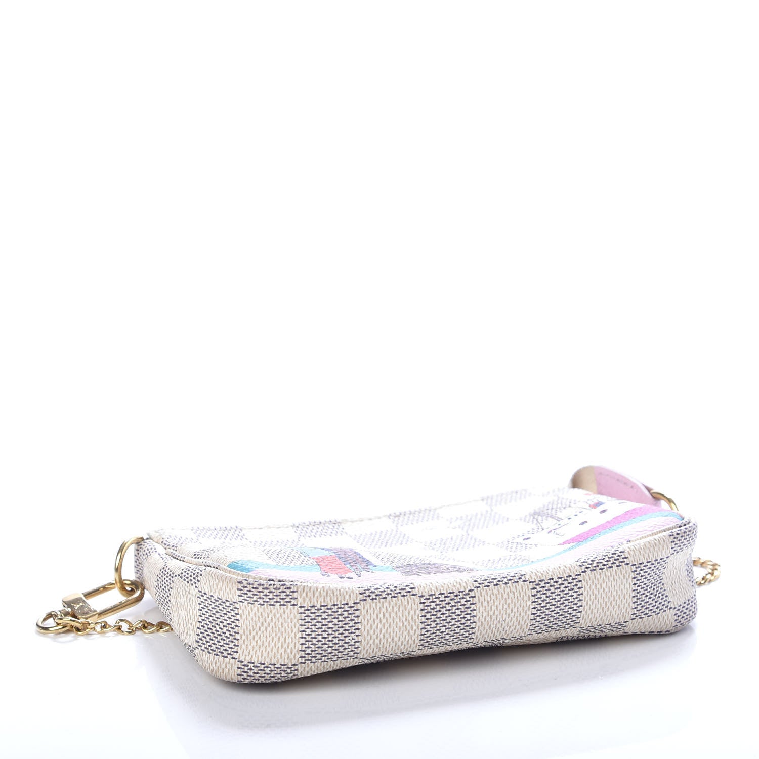 Louis Vuitton Damier Azur 2016 Christmas Animation Mini Pochette Accessories 4 of 7