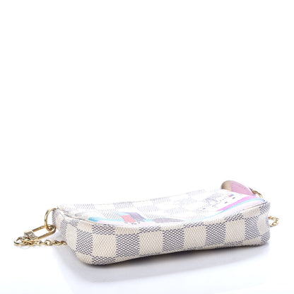 Louis Vuitton Damier Azur 2016 Christmas Animation Mini Pochette Accessories 4 of 7