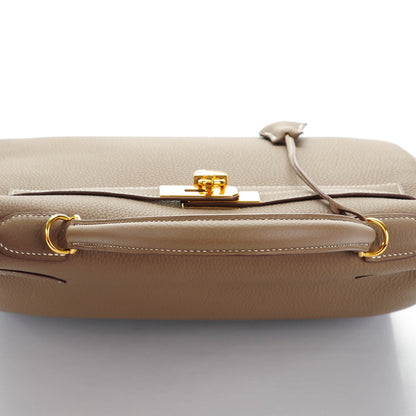 Hermes Togo Kelly Retourne 32 Etoupe 9 of 22