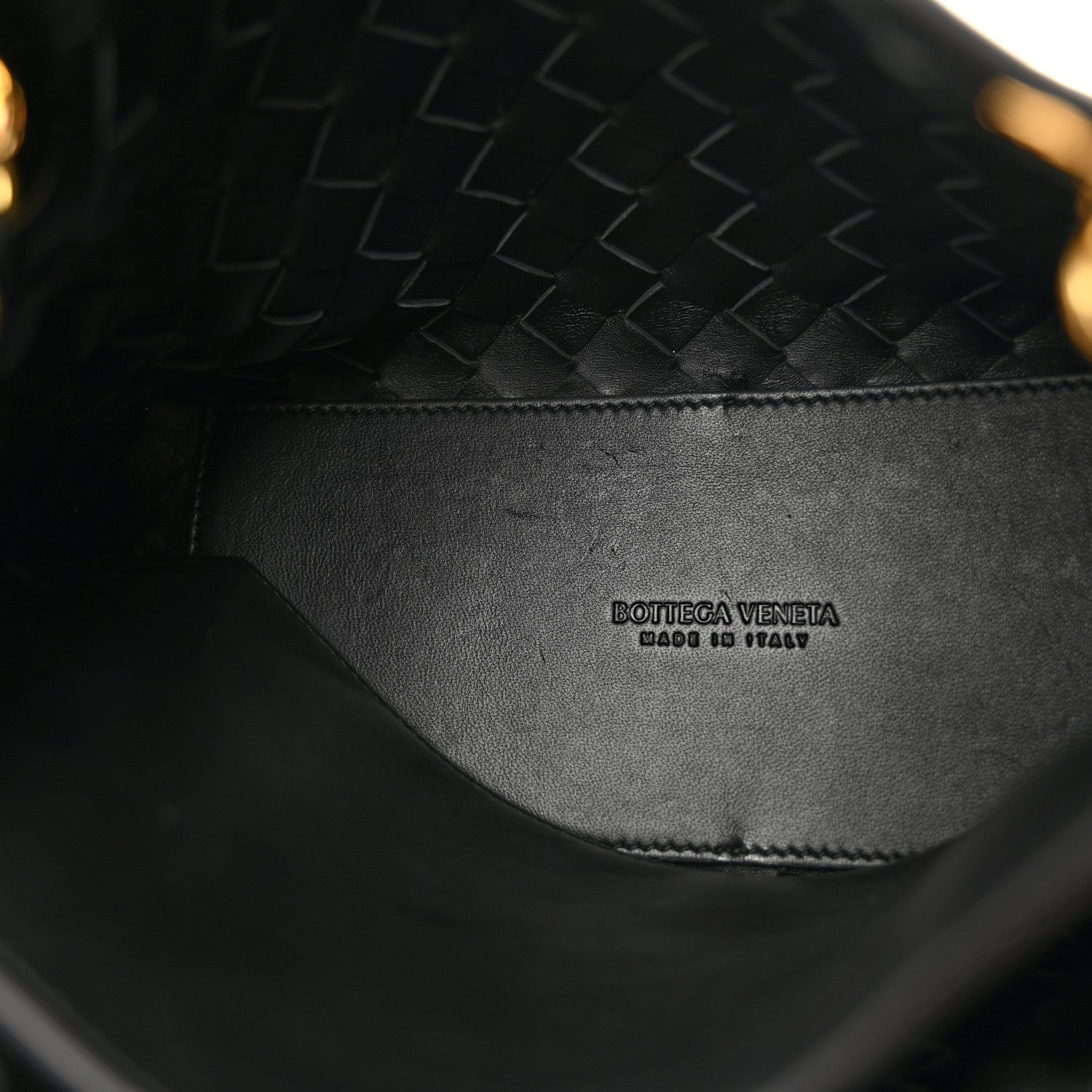 Bottega Veneta Nappa Intrecciato Small Andiamo With Chain Shoulder Bag Black 10 of 11