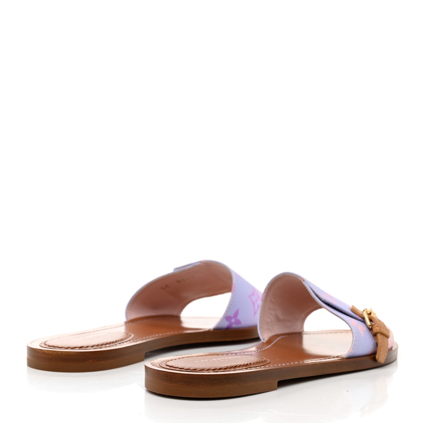 Monogram Spring in the City Lock It Flat Mule 36 Sunrise Pastel