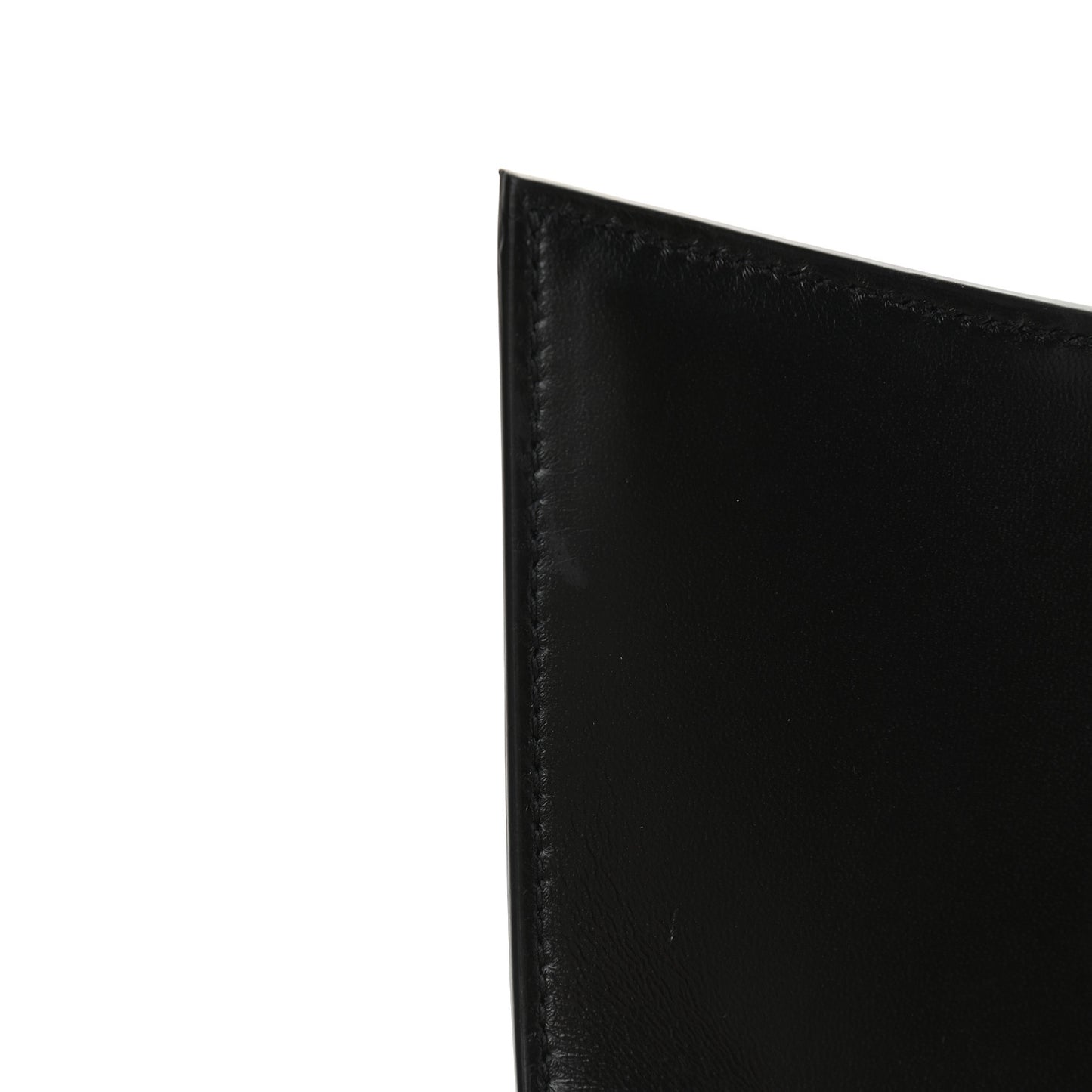 Grained Calfskin Medium Hourglass Top Handle Bag Black