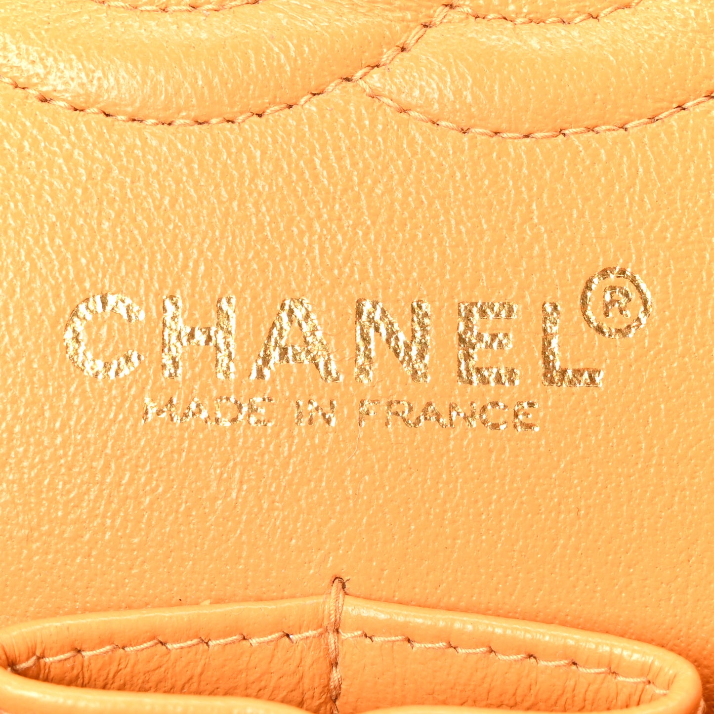 Lambskin Quilted Small Double Flap Yellow
