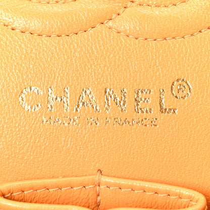 Chanel Lambskin Quilted Small Double Flap Yellow 6 of 10