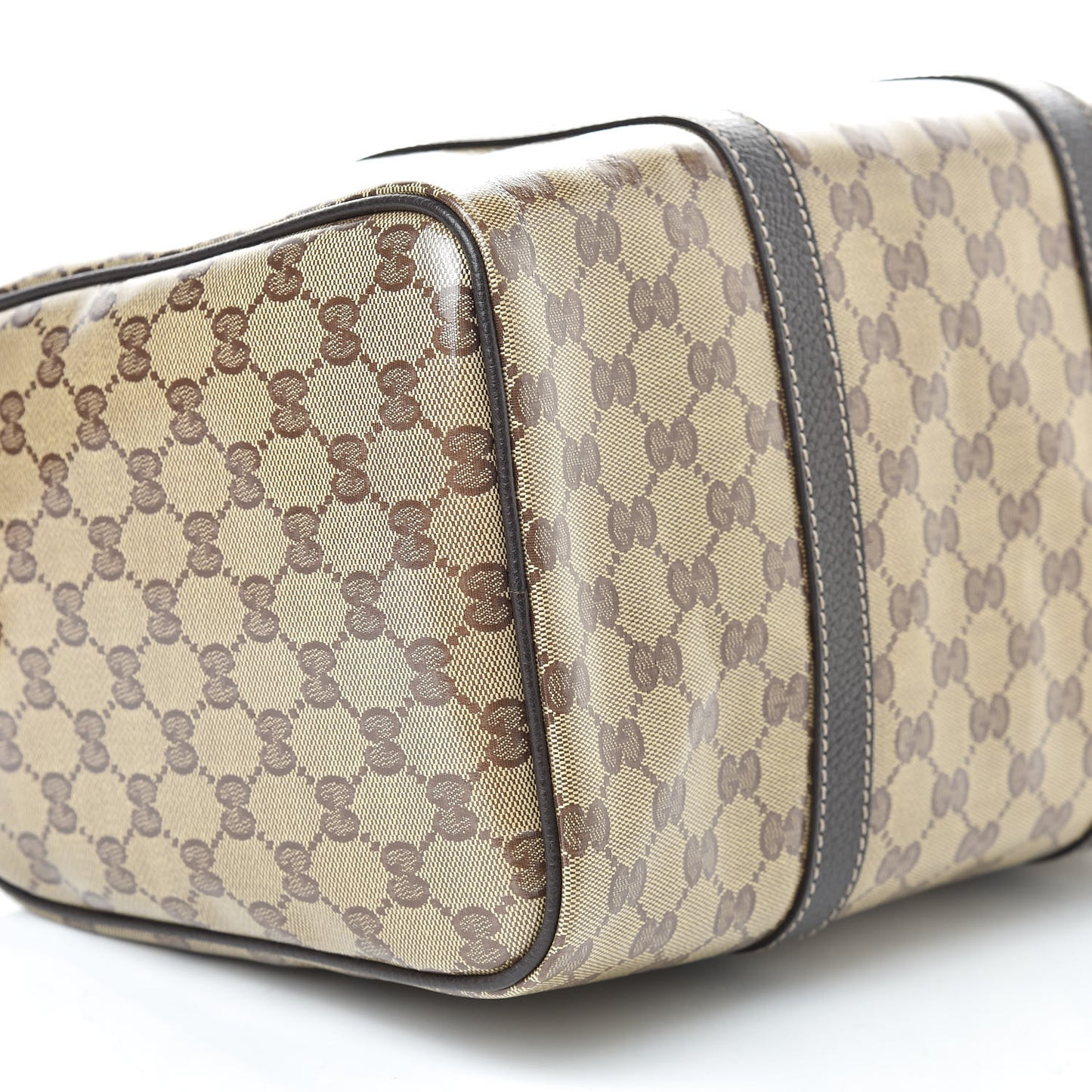 Crystal Monogram Medium Joy Boston Dark Brown
