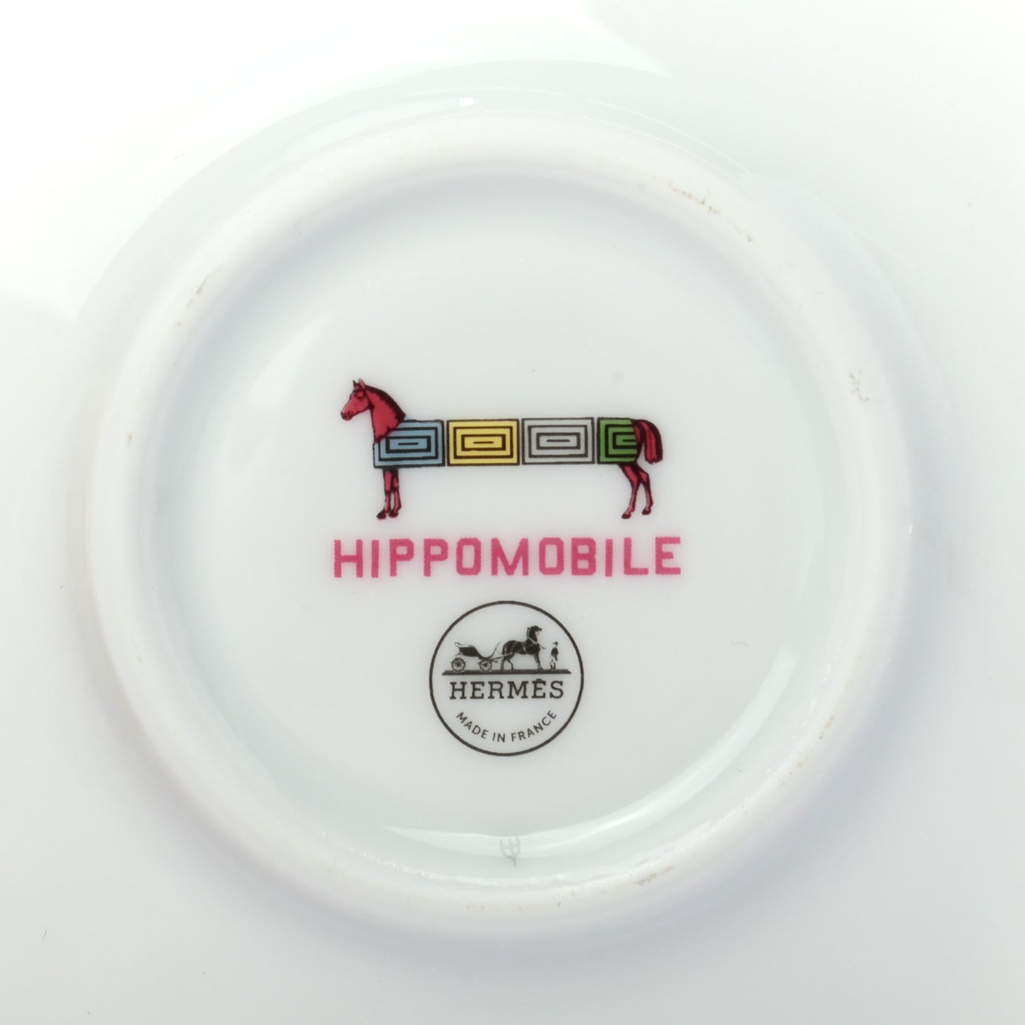 Porcelain Hippomobile Coffee Cup And Saucer Set Of 2