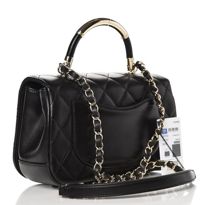 Chanel Lambskin Small Carry Chic Flap Black 3 of 9