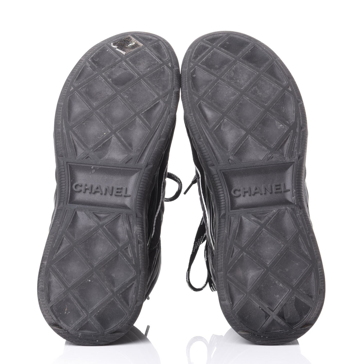 Chanel Fabric Suede Womens CC Sneakers 39.5 Black 7 of 10