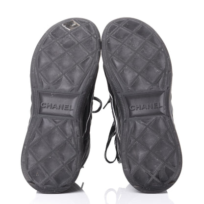 Chanel Fabric Suede Womens CC Sneakers 39.5 Black 7 of 10