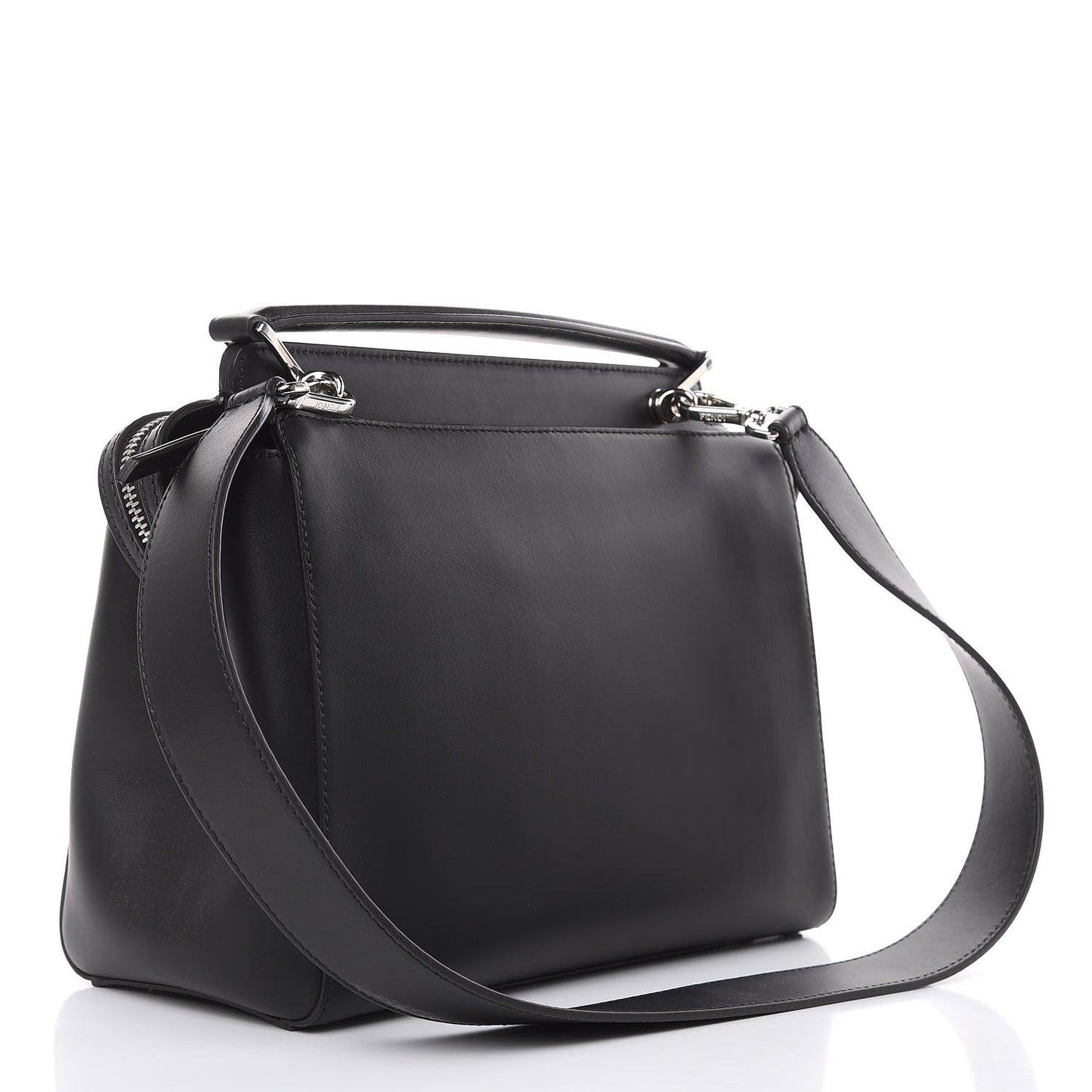 Calfskin Flowerland Medium Dotcom Satchel Black Multicolor