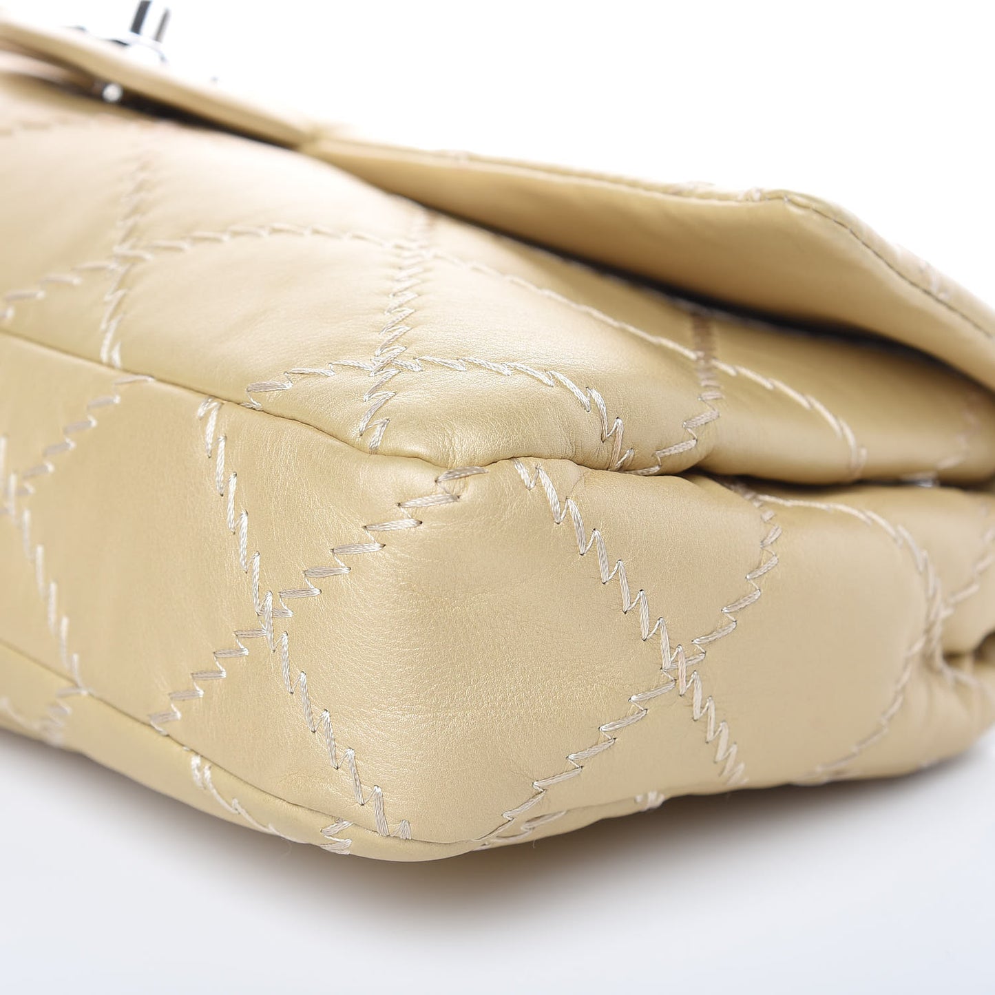 Calfskin Ultimate Stitch Flap Gold