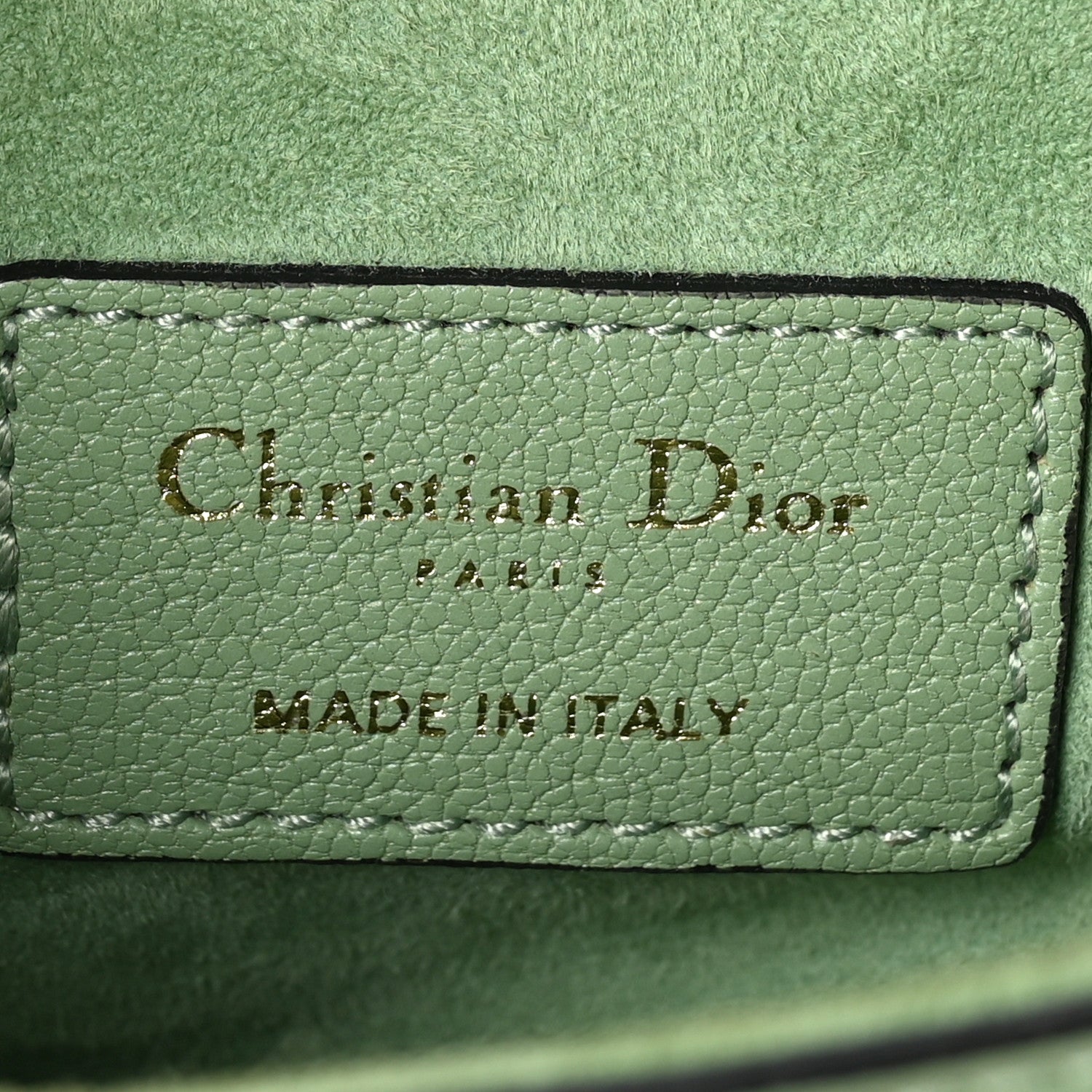 Christian Dior Goatskin Mini Saddle Bag Sage Green 6 of 10