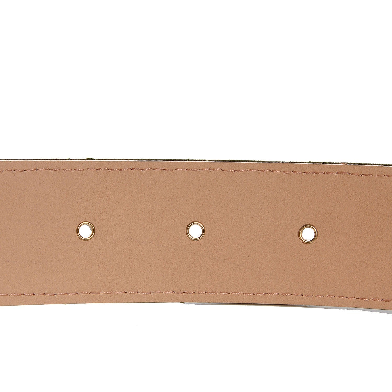 Chanel Lambskin Quilted CC Belt 85 34 Khaki 4 of 5