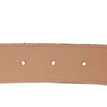 Chanel Lambskin Quilted CC Belt 85 34 Khaki 4 of 5