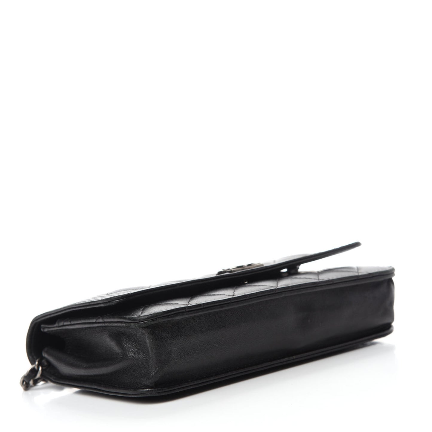 Lambskin Quilted Boy Wallet On Chain WOC Black