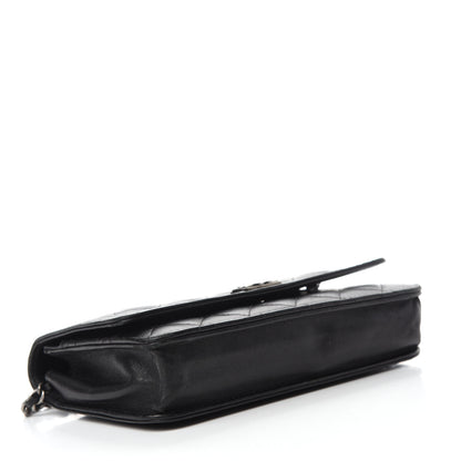 Chanel Lambskin Quilted Boy Wallet On Chain WOC Black 4 of 14