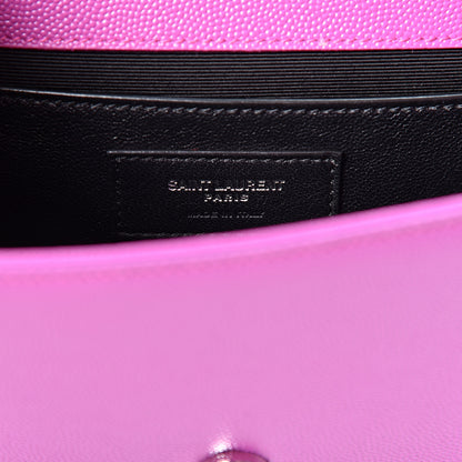 Saint Laurent Grain De Poudre Small Classic Monogram Kate Satchel Light Fuchsia 8 of 9