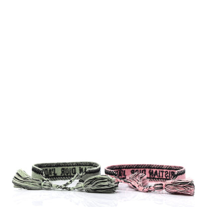 Christian Dior Woven Cotton J'Adior Friendship Bracelet Set 2 of 4