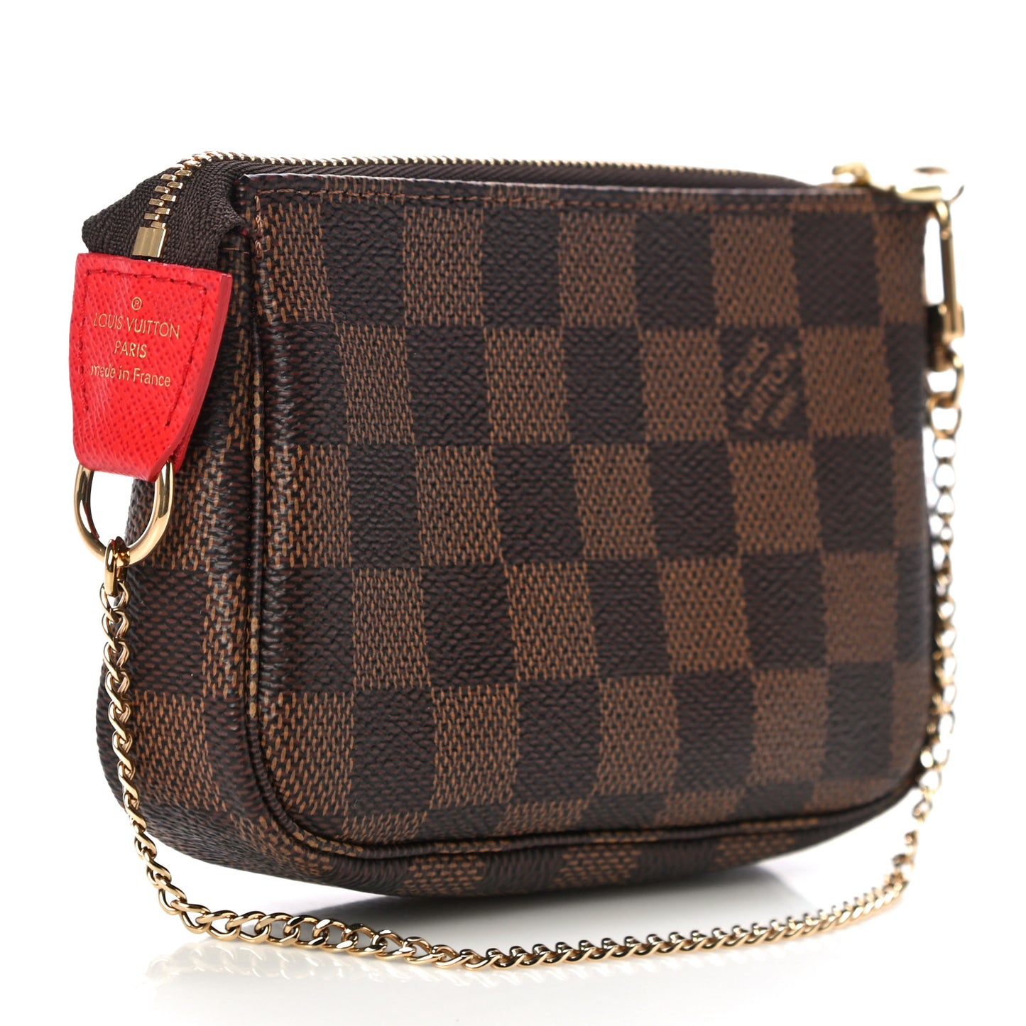 Damier Ebene 2019 Christmas Animation Mini Pochette Accessories Red