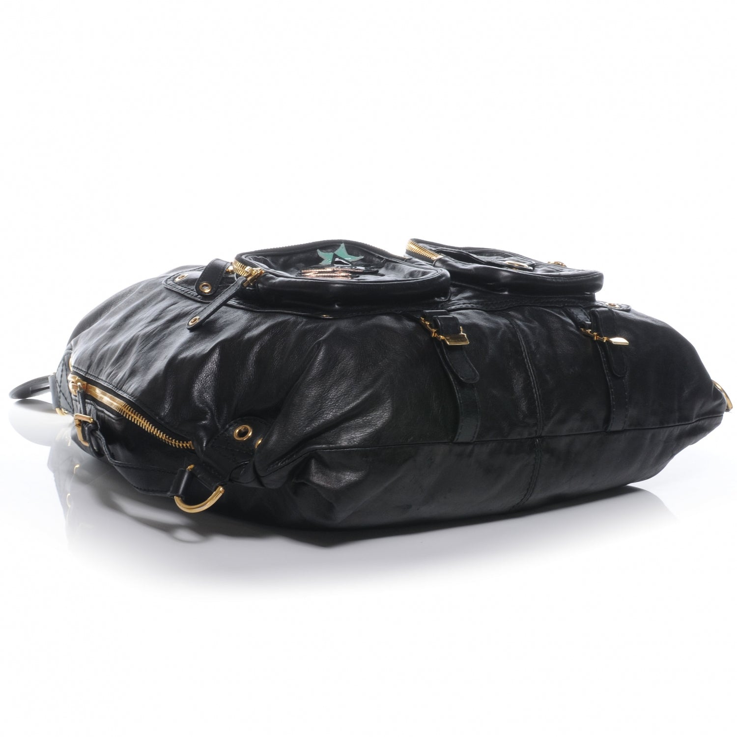 Gucci Leather Large Darwin Convertible Backpack Bag Black 4 of 8