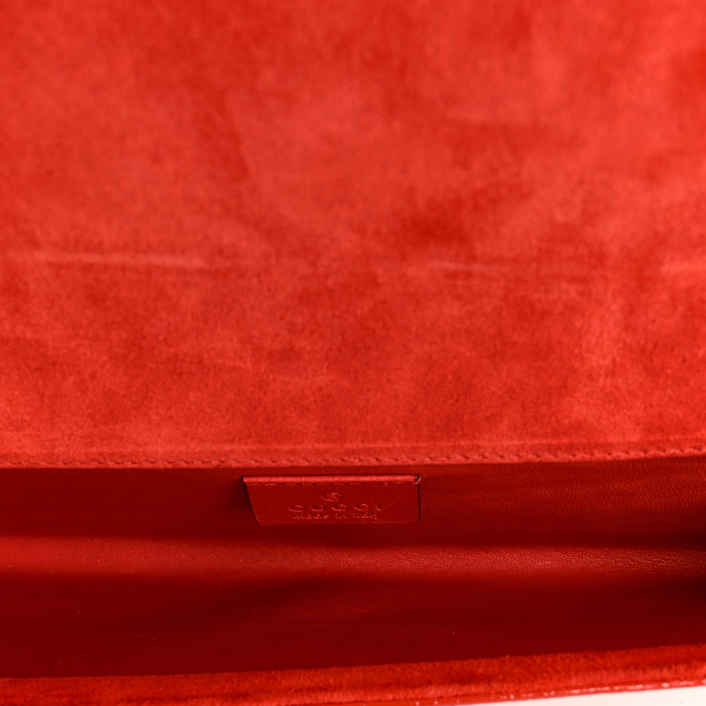 Patent Microguccissima Small Broadway Clutch Red