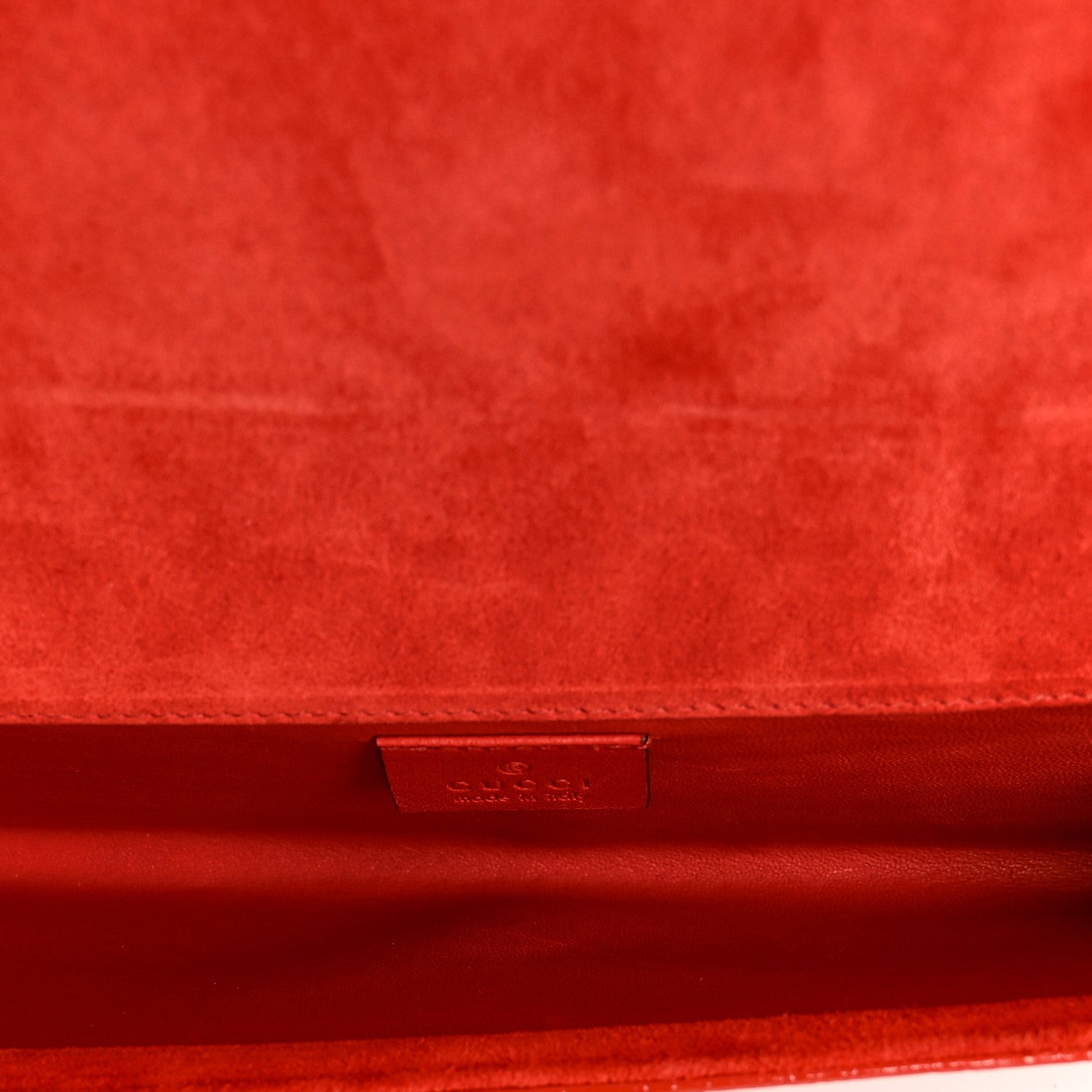 Gucci Patent Microguccissima Small Broadway Clutch Red 5 of 12
