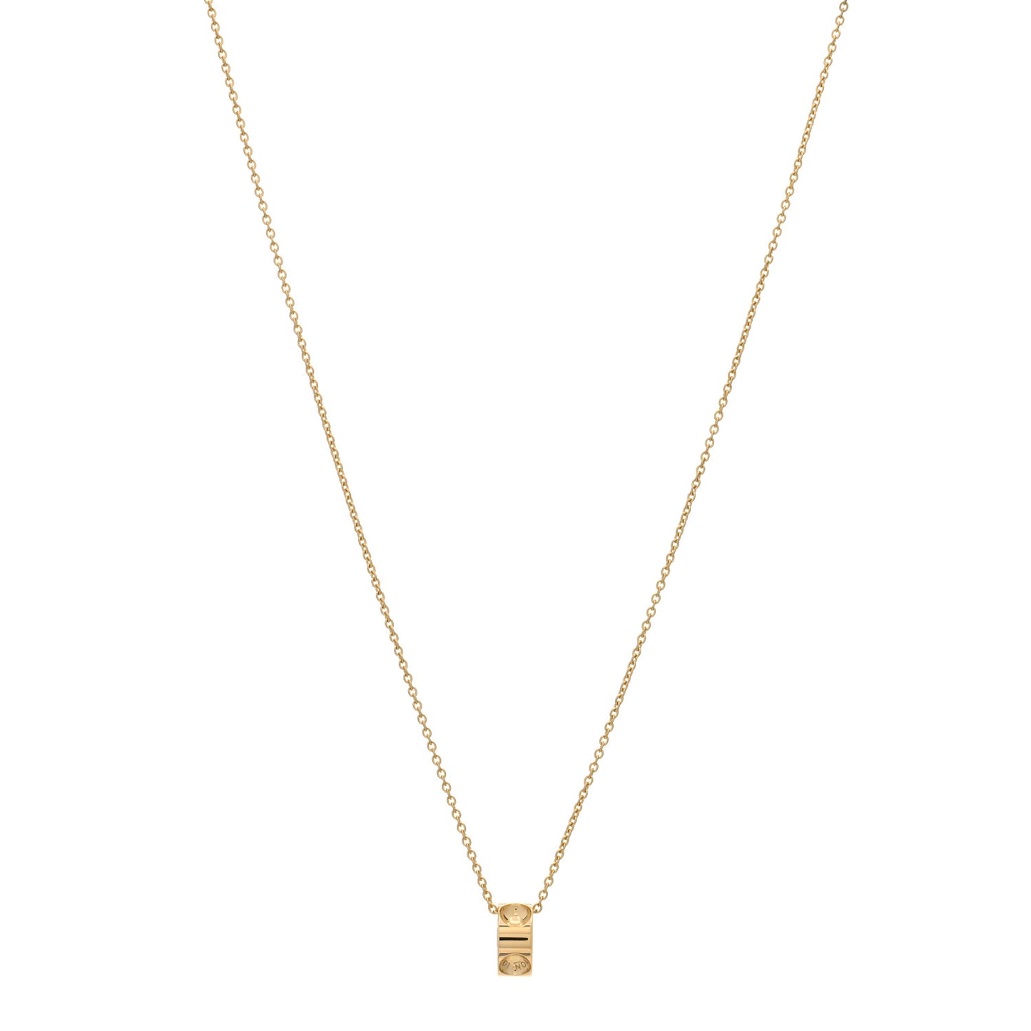 18K Yellow Gold Empreinte Pendant Necklace