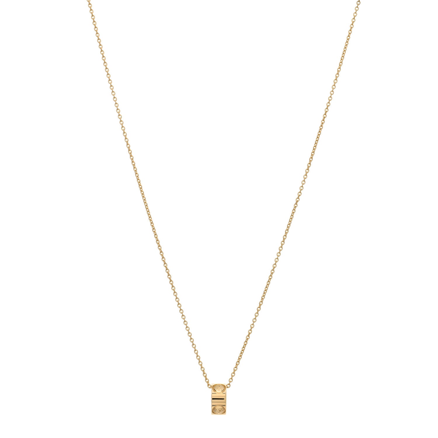 Louis Vuitton 18K Yellow Gold Empreinte Pendant Necklace 1 of 4