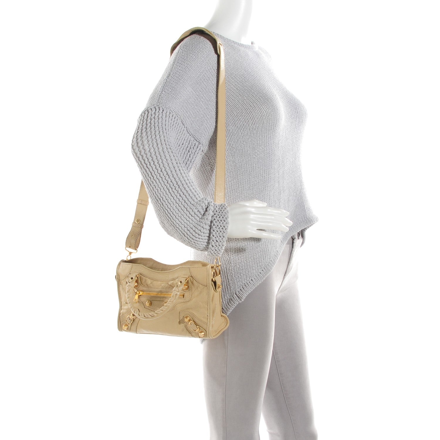 Balenciaga Agneau Giant 12 Gold Hardware Mini City Dune 2 of 8