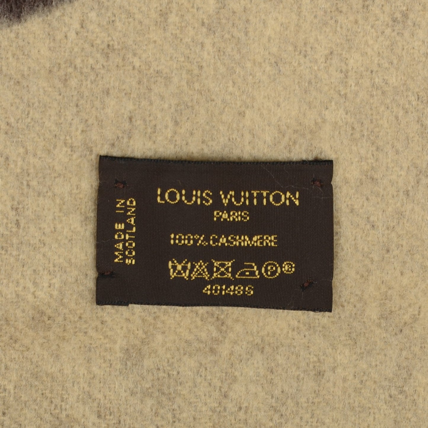 Cashmere Monogram Reykjavik Scarf Brown
