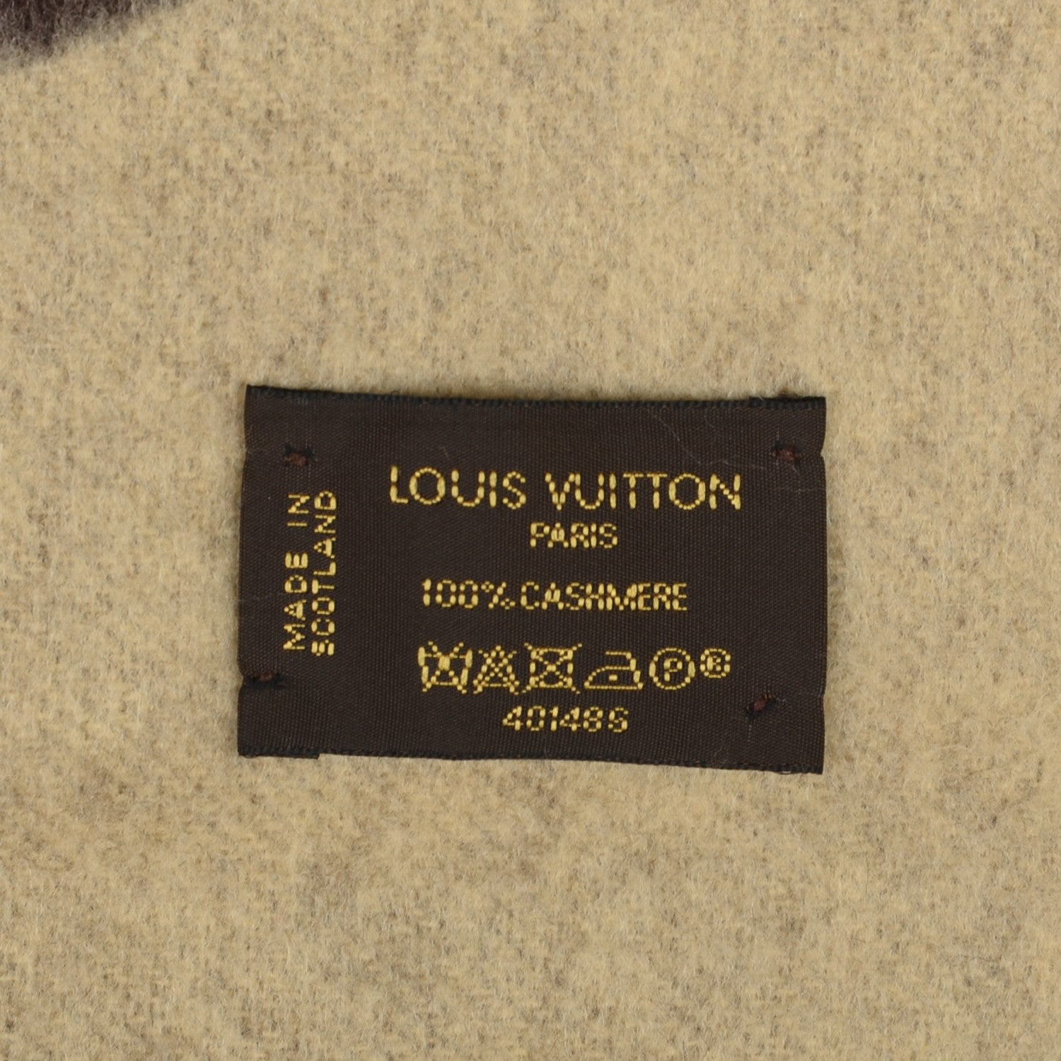 Louis Vuitton Cashmere Monogram Reykjavik Scarf Brown 4 of 4