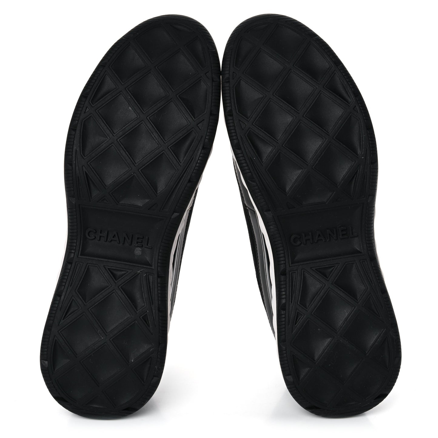 Velvet Calfskin Mixed Fibers CC Sneakers 42 Black