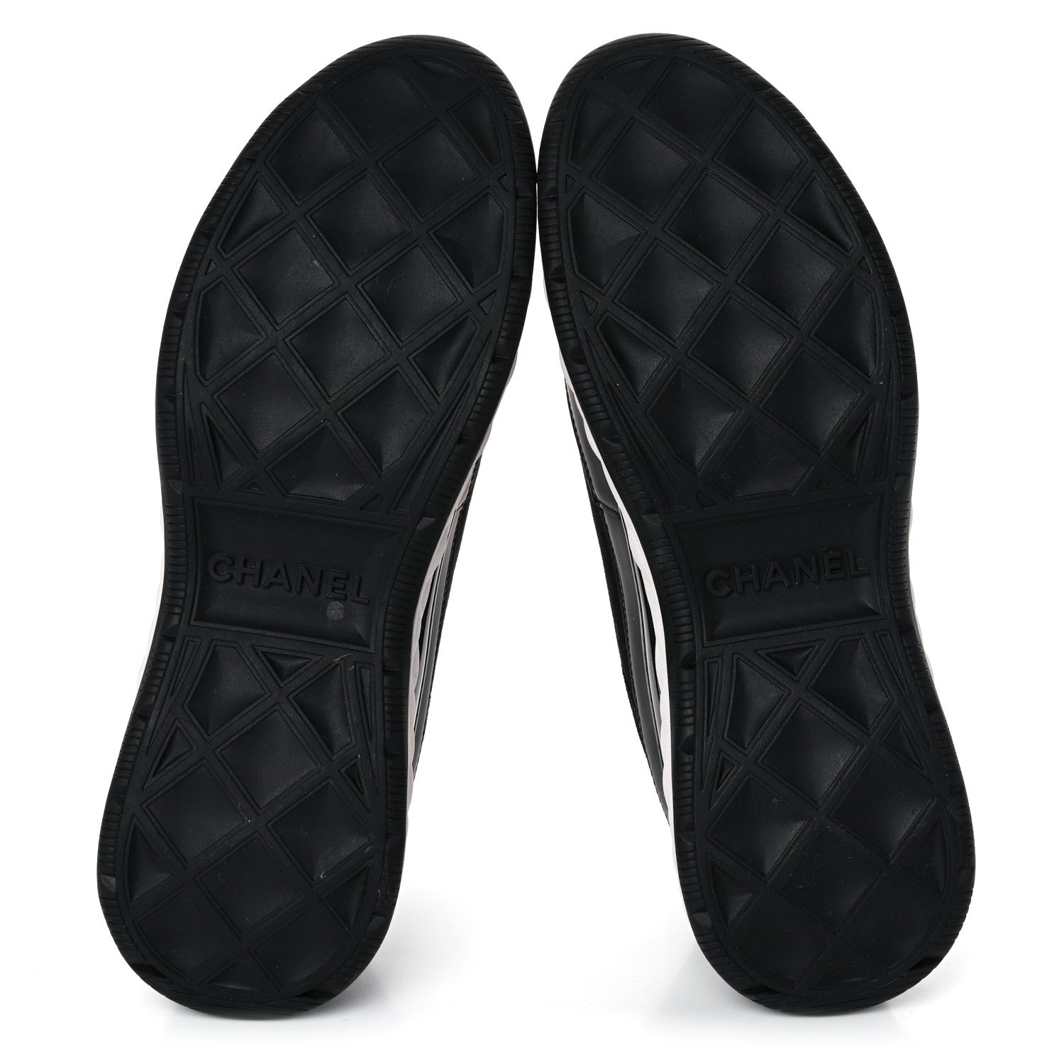 Chanel Velvet Calfskin Mixed Fibers CC Sneakers 42 Black 5 of 9