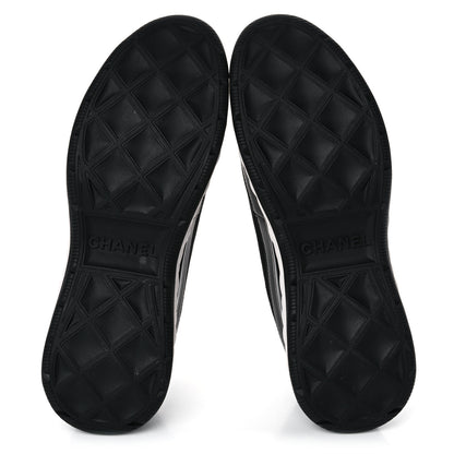 Chanel Velvet Calfskin Mixed Fibers CC Sneakers 42 Black 5 of 9