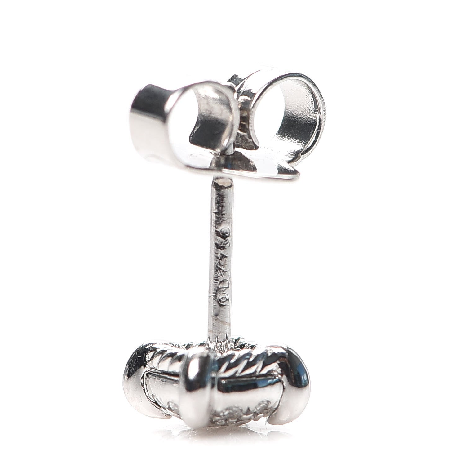 David Yurman 18K White Gold Diamond 5mm Chatelaine Stud Earrings 4 of 6