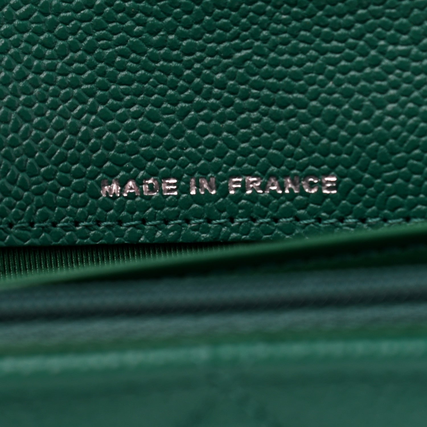 Chanel Caviar Quilted Large Gusset Flap Wallet Green 7 of 8