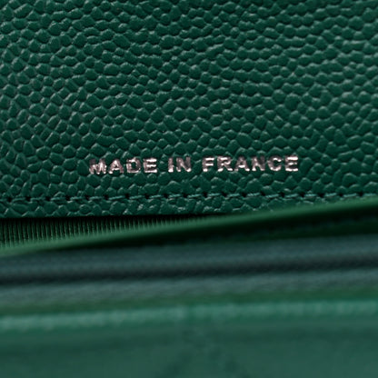 Chanel Caviar Quilted Large Gusset Flap Wallet Green 7 of 8