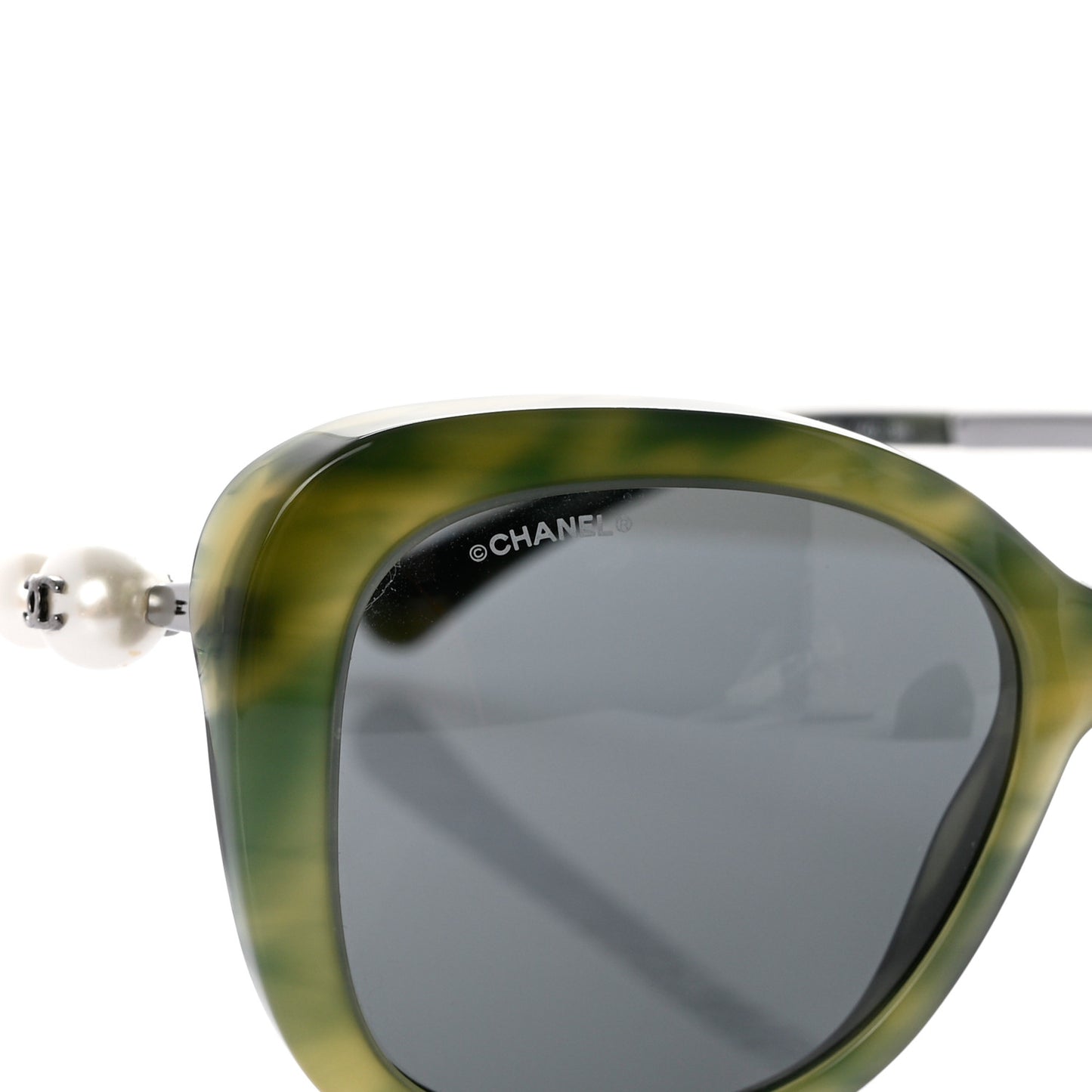 Acetate Butterfly Winter Pearl Sunglasses 5339-H Green