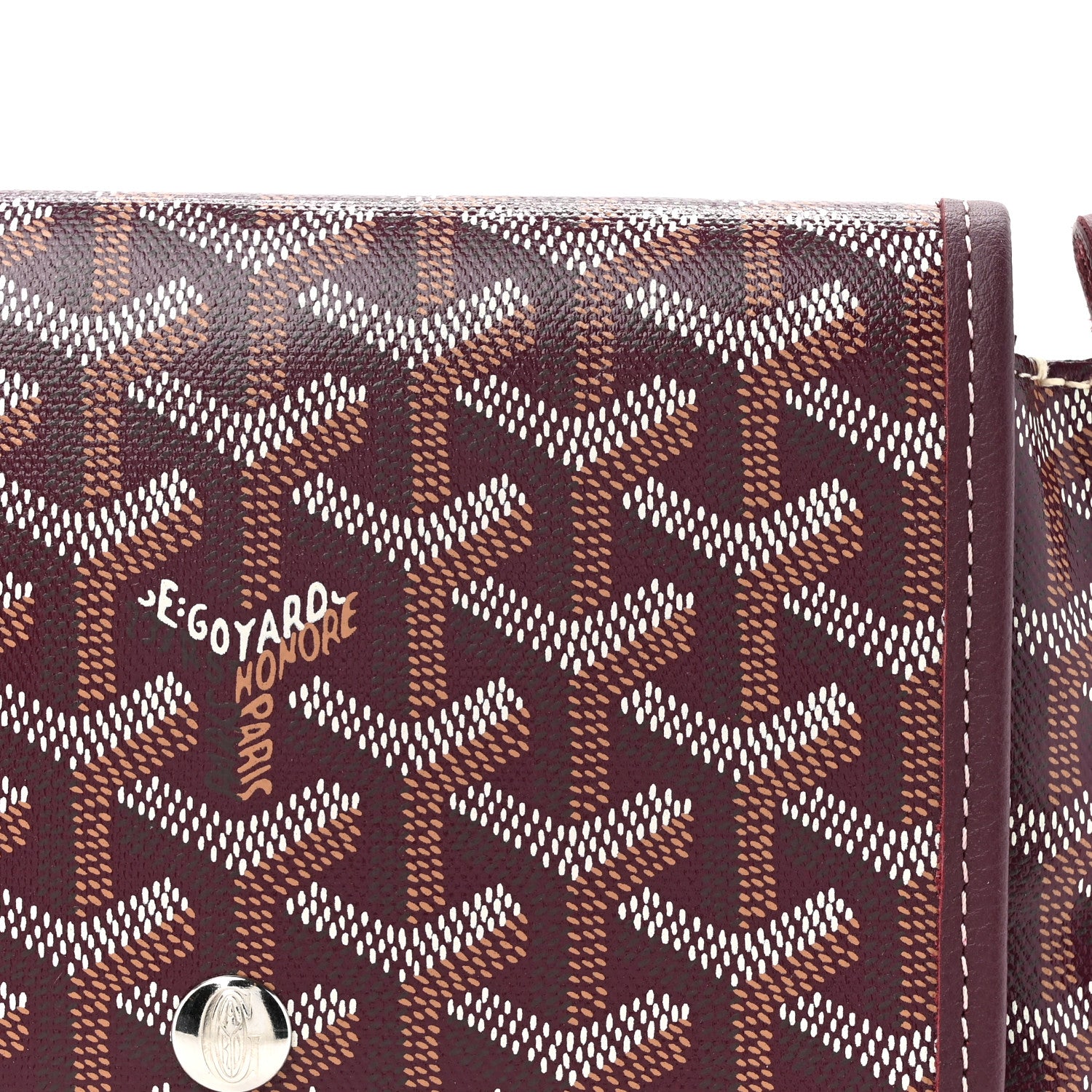 Goyard Goyardine Plumet Wallet Clutch Burgundy 9 of 11