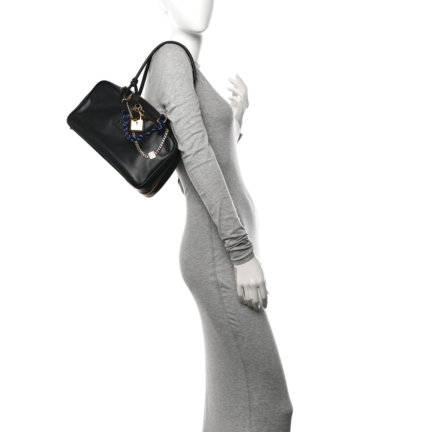 Calfskin Softy Medium Beau Top Handle Bag Black