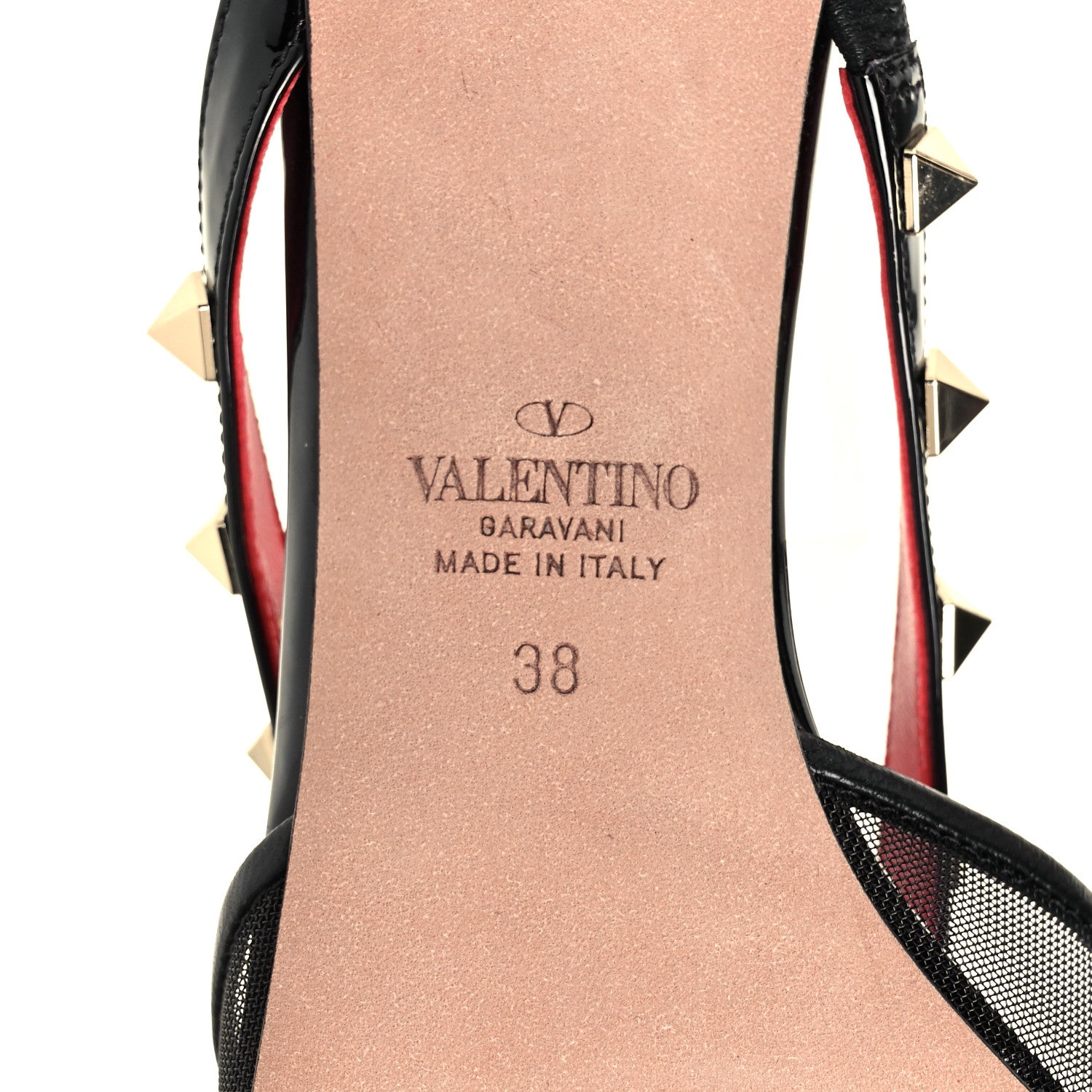Valentino Garavani Patent Mesh Rockstud Alcove 60mm Mules 38 Black 6 of 8
