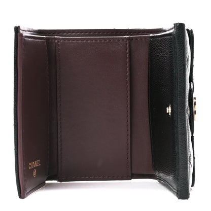 Chanel Caviar Quilted Double Flap Wallet Black 7 of 15